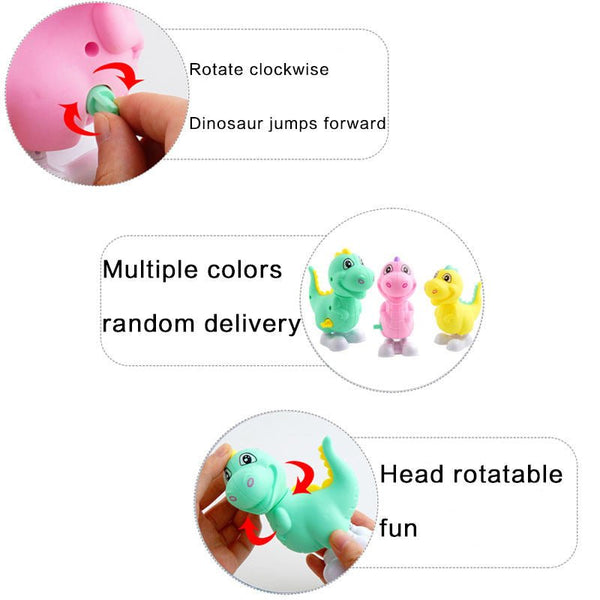 Mechanical Wind-Up Dinosaur – Jumping Action with Rotating Head