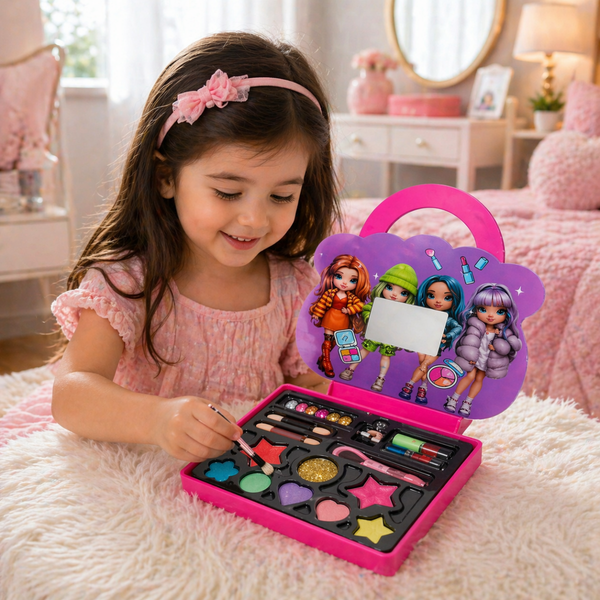 Mermaid Makeup Kit for Girls – 20-in-1 Beauty Play Set with Carry Case