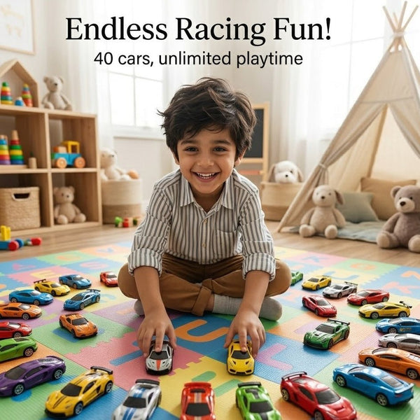 Mini Racing Car Collection Set – Colorful Pull &  Roll Cars for Kids | 30pcs 🏁✨