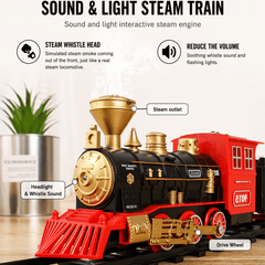 Metal Classic Train Set – Retro Railway with Track & Carriages