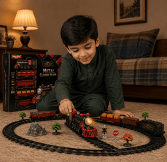 Metal Classic Train Set – Retro Railway with Track & Carriages