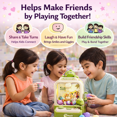Mini Arcade Claw Machine for Kids – Dinosaur Theme with Dual Power & Plush Prizes