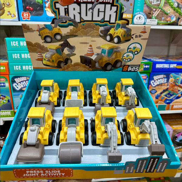 Mini Construction Press Truck Set – Push & Go Vehicles for Kids