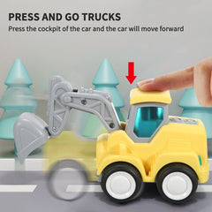 Mini Construction Press Truck Set – Push & Go Vehicles for Kids