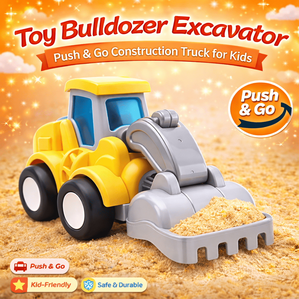 Mini Construction Press Truck Set – Push & Go Vehicles for Kids