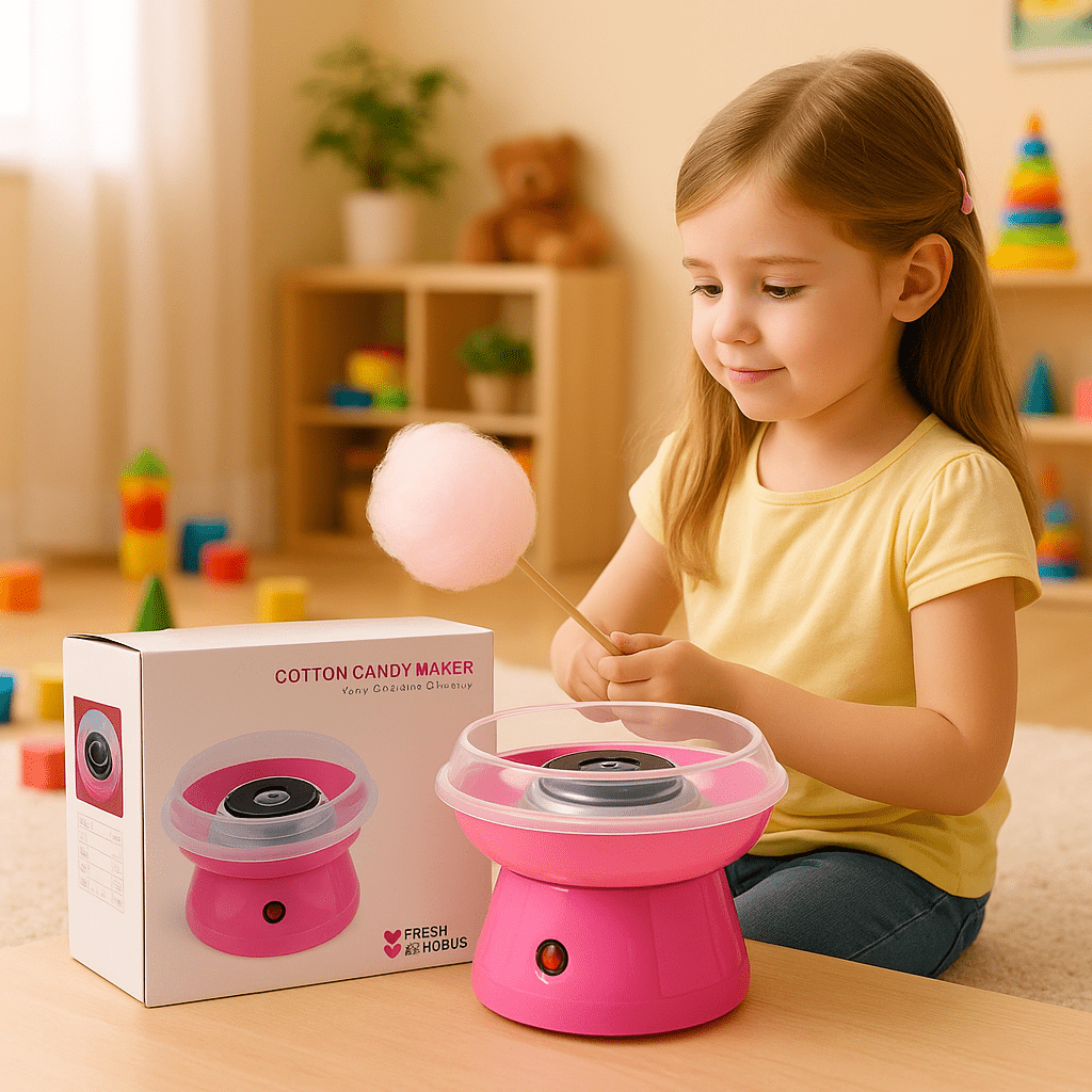🍬 Mini Cotton Candy Maker Machine – Sweet Fun for Kids & Families!