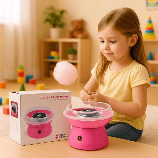 🍬 Mini Cotton Candy Maker Machine – Sweet Fun for Kids & Families!