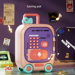 Monster-Themed Password Money Bank ATM Machine with Wheels | Thumb Impression, Password, Sound And Light