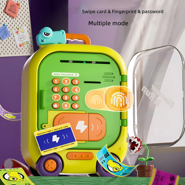 Monster-Themed Password Money Bank ATM Machine with Wheels | Thumb Impression, Password, Sound And Light