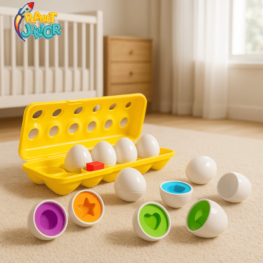 Montessori Matching Eggs Toy Set – Color & Shape Learning for Toddlers | 12 Pcs