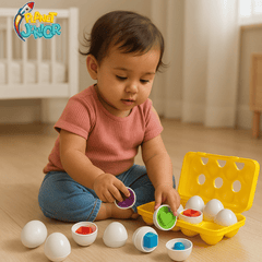 Montessori Matching Eggs Toy Set – Color & Shape Learning for Toddlers | 12 Pcs