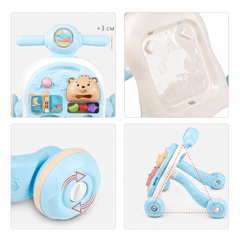 3-in-1 Multi-Functional Baby Walker with Detachable Activity Panel – Learning Push Walker