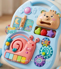 3-in-1 Multi-Functional Baby Walker with Detachable Activity Panel – Learning Push Walker