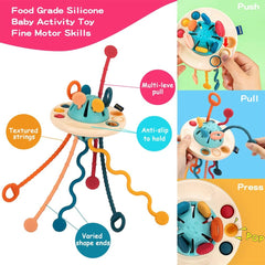 Multi-Sensory Pull String Activity Set – Baby Learning & Fine Motor Skills Trainer