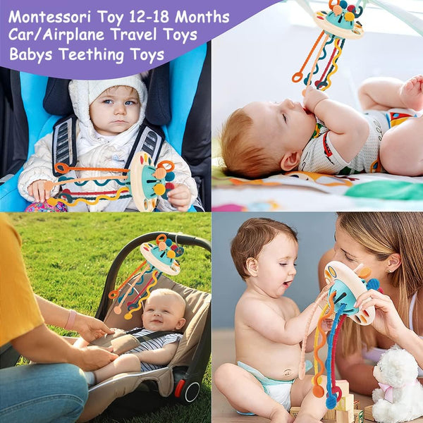 Multi-Sensory Pull String Activity Set – Baby Learning & Fine Motor Skills Trainer