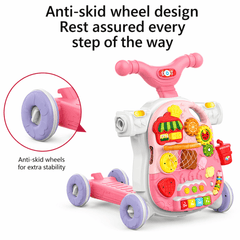 Multifunction 4 in 1 Baby Walker – Activity Table, Scooter & Ride-On Learning Walker