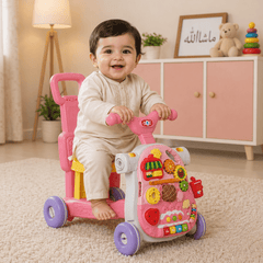 Multifunction 4 in 1 Baby Walker – Activity Table, Scooter & Ride-On Learning Walker