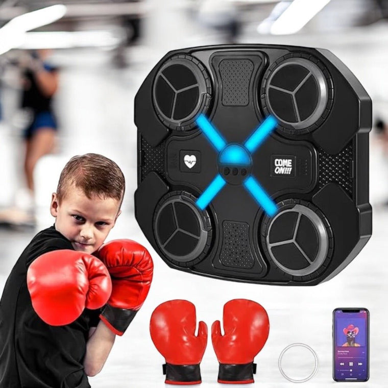 2 in 1 Wall-Mounted Boxing Machine with Bluetooth, Lights & Music