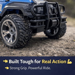 Off-Road Remote Control Jeep with LED Lights – 4x4 Big Wheel RC Car with Auto Mode