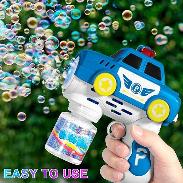 Police Car Bubble Blaster – Electric Bubble Gun for Kids