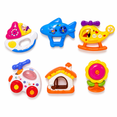 Premium Baby Activity Rattle Play Set – Multi-Sensory Learning & Fun Kit | 6Pcs