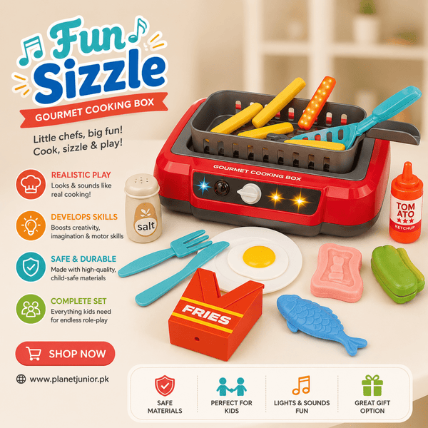 Pretend Play Deep Fryer Cooking Set with Color-Changing Food, Lights, Sounds & Water Spray
