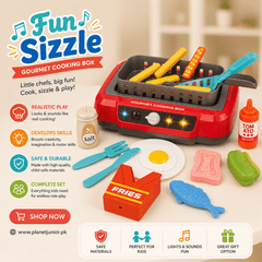 Pretend Play Deep Fryer Cooking Set with Color-Changing Food, Lights, Sounds & Water Spray