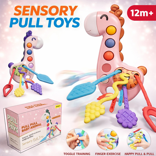 Pull & Sensory Giraffe Hand-Eye Coordination Trainer