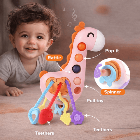 Pull & Sensory Giraffe Hand-Eye Coordination Trainer