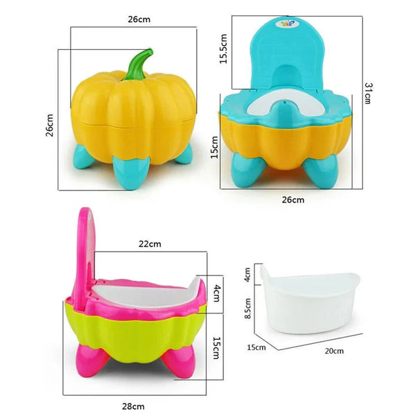 Pumpkin-Shaped Potty Seat for Kids