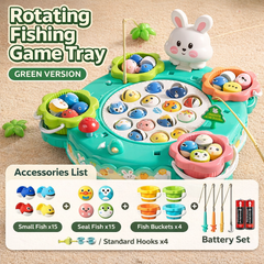 Rabbit Fishing Play Table – Musical Rotating Fishing Game for Kids
