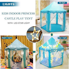 Princess Tent House with Fairy Lights – Royal Play Castle for Kids