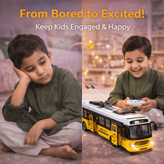 Remote Control City Bus with Lights, Sounds & Opening Doors – Remote Control Bus