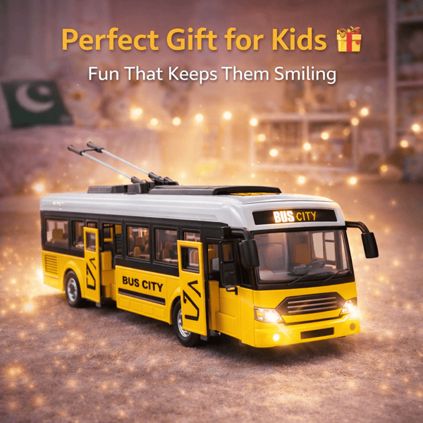 Remote Control City Bus with Lights, Sounds & Opening Doors – Remote Control Bus