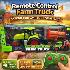 Remote Control Farm Tractor Truck – Heavy Duty Log Transport Set