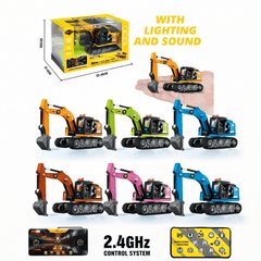 Remote Control Mini Excavator Construction – Remote Digger with Realistic Arm Movement & Multi-Color Options
