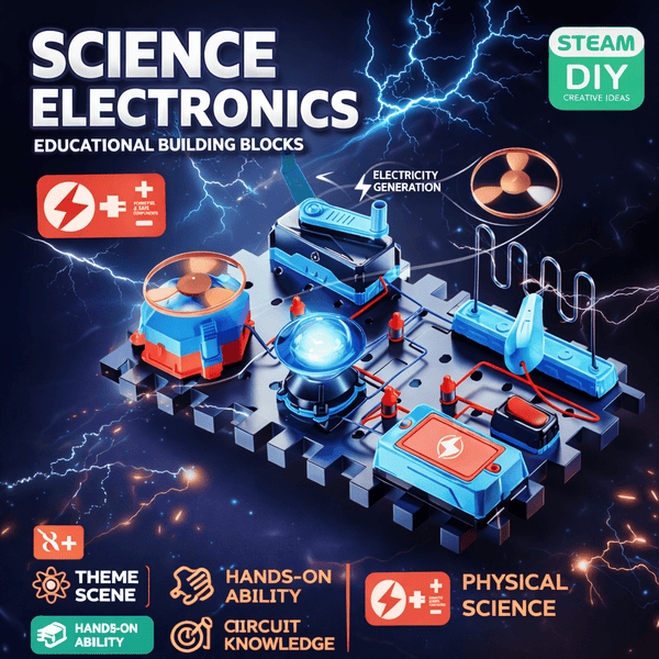 Science Electronics Educational Building Blocks – DIY Circuit Learning Kit ⚡🔬