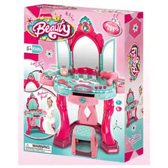 Sensor Enabled Princess Beauty Dressing Table Set – Vanity Play Station with Mirror, Accessories