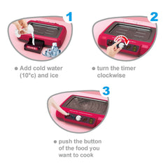 Pretend Play Deep Fryer Cooking Set with Color-Changing Food, Lights, Sounds & Water Spray