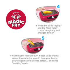 Pretend Play Deep Fryer Cooking Set with Color-Changing Food, Lights, Sounds & Water Spray