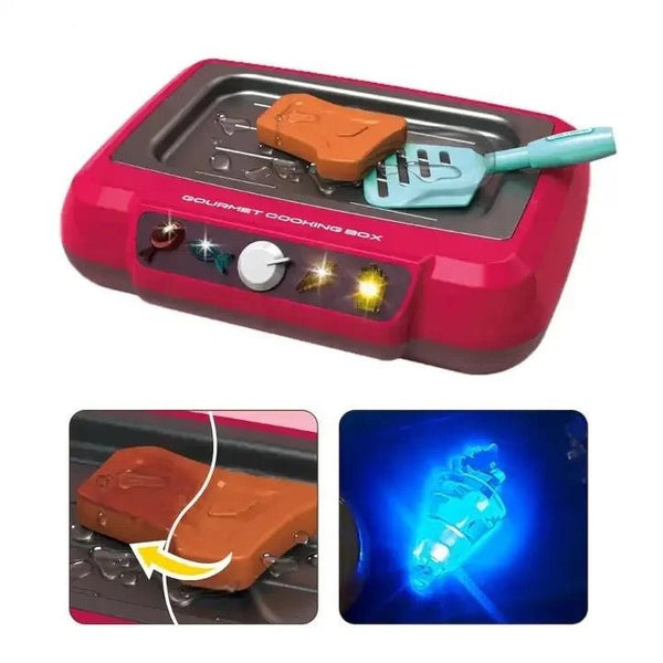 Pretend Play Deep Fryer Cooking Set with Color-Changing Food, Lights, Sounds & Water Spray