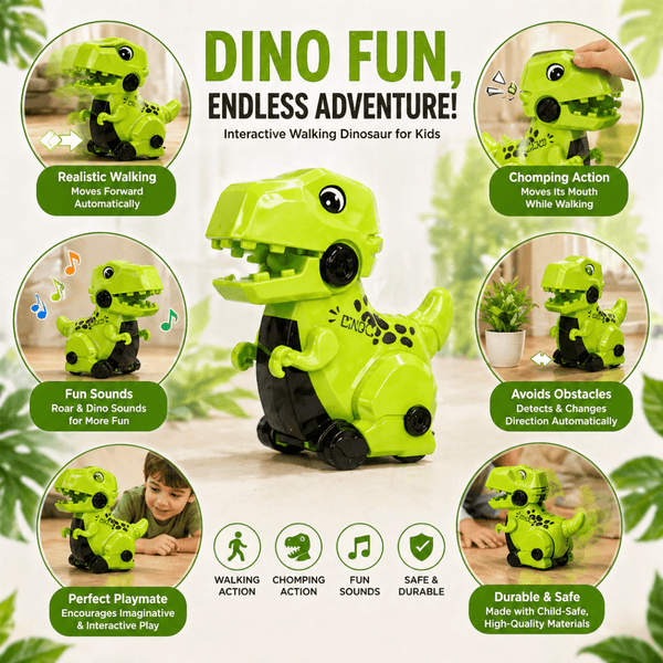 Smart Line-Following Dino Robot – Interactive STEM Learning Companion