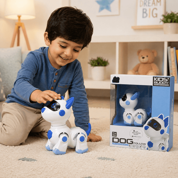 Smart Line-Following Robot Dog – Interactive Learning Companion