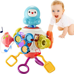 Space-Themed 8-in-1 Busy Activity Toy – Motor Skills & Sensory Play