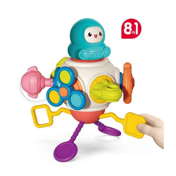 Space-Themed 8-in-1 Busy Activity Toy – Motor Skills & Sensory Play