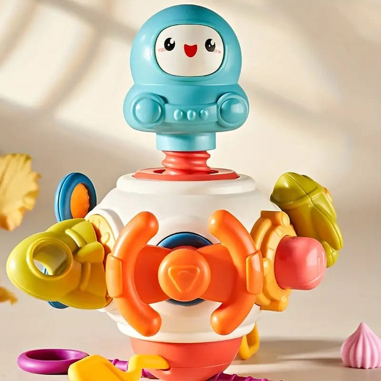 Space-Themed 8-in-1 Busy Activity Toy – Motor Skills & Sensory Play