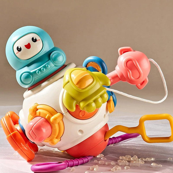 Space-Themed 8-in-1 Busy Activity Toy – Motor Skills & Sensory Play