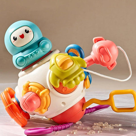 Space-Themed 8-in-1 Busy Activity Toy – Motor Skills & Sensory Play