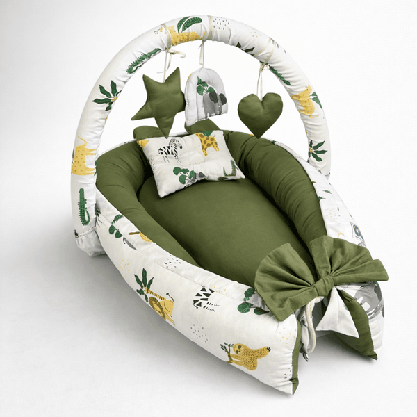 🌿 Sweet Dreams Nature Nest Snuggle Bed 🦒🤍