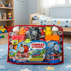 Thomas & Friends Train Blocks Set – DIY 70Pcs Building Track Play Kit with Storage Bag